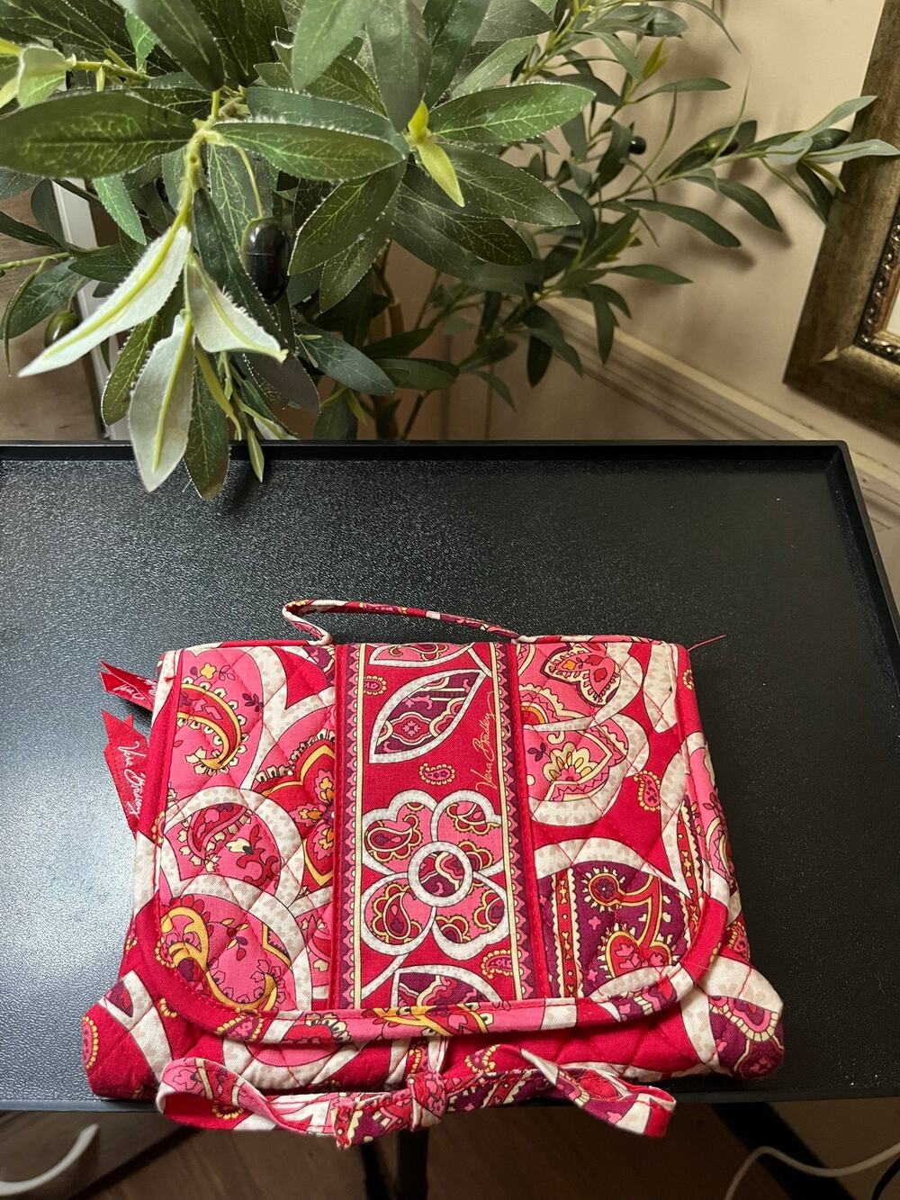Vera Bradley Pink Paisley Hanging Travel Cosmetic Organizer Toiletry Bag NWT